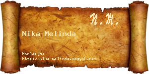 Nika Melinda névjegykártya